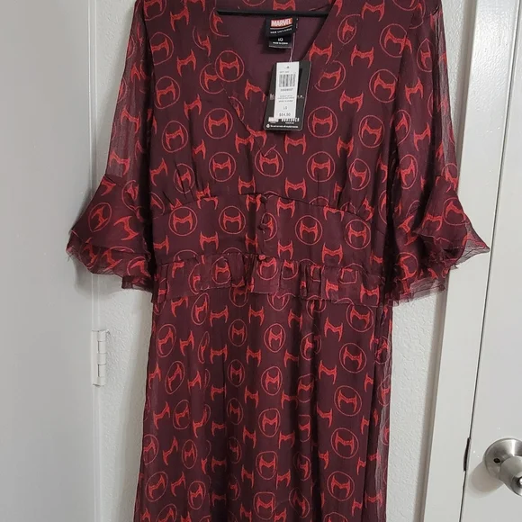 Marvel Scarlet Witch Crowns Allover Print Dress - BoxLunch Exclusive - Picture 3 of 9